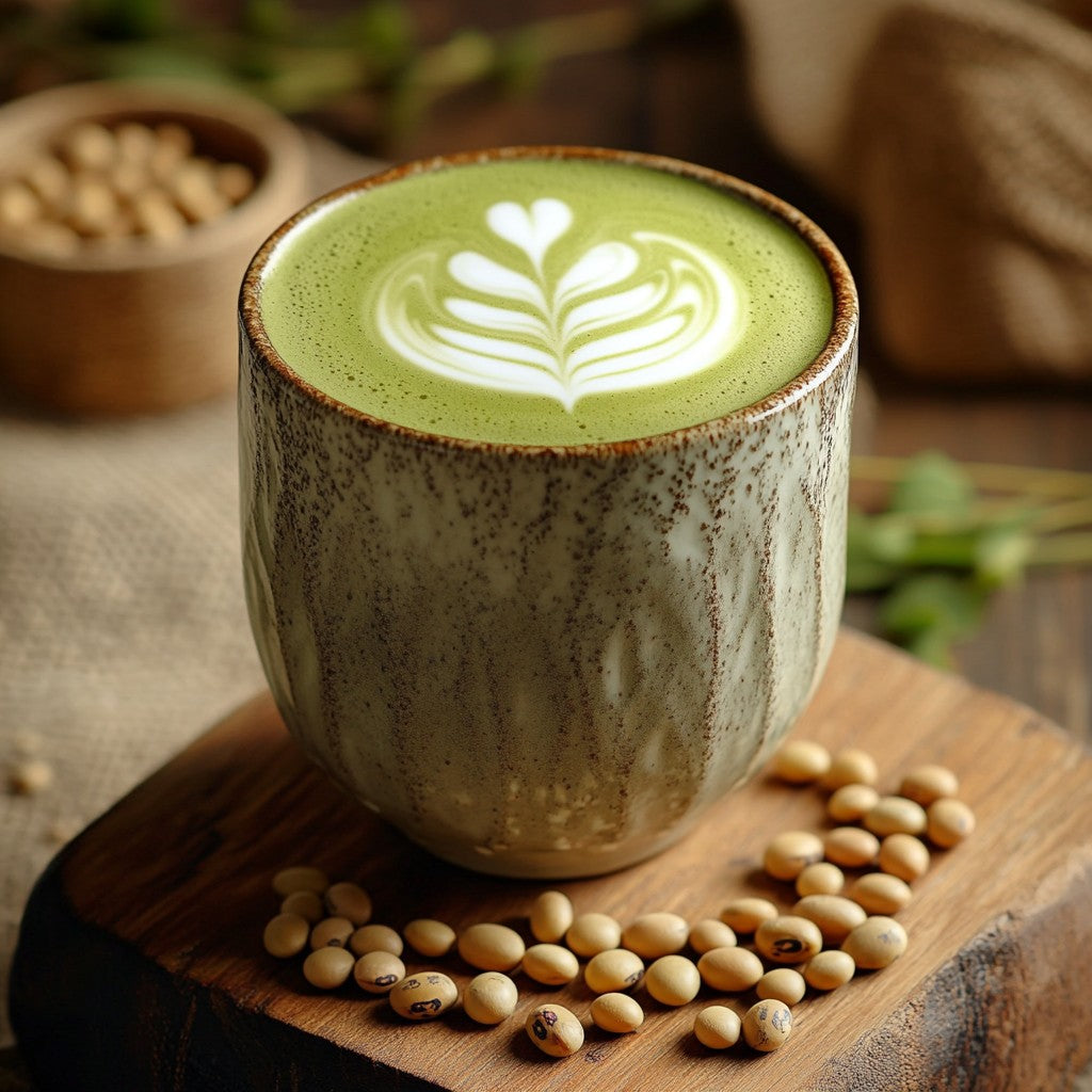matcha latte au lait de soja Image