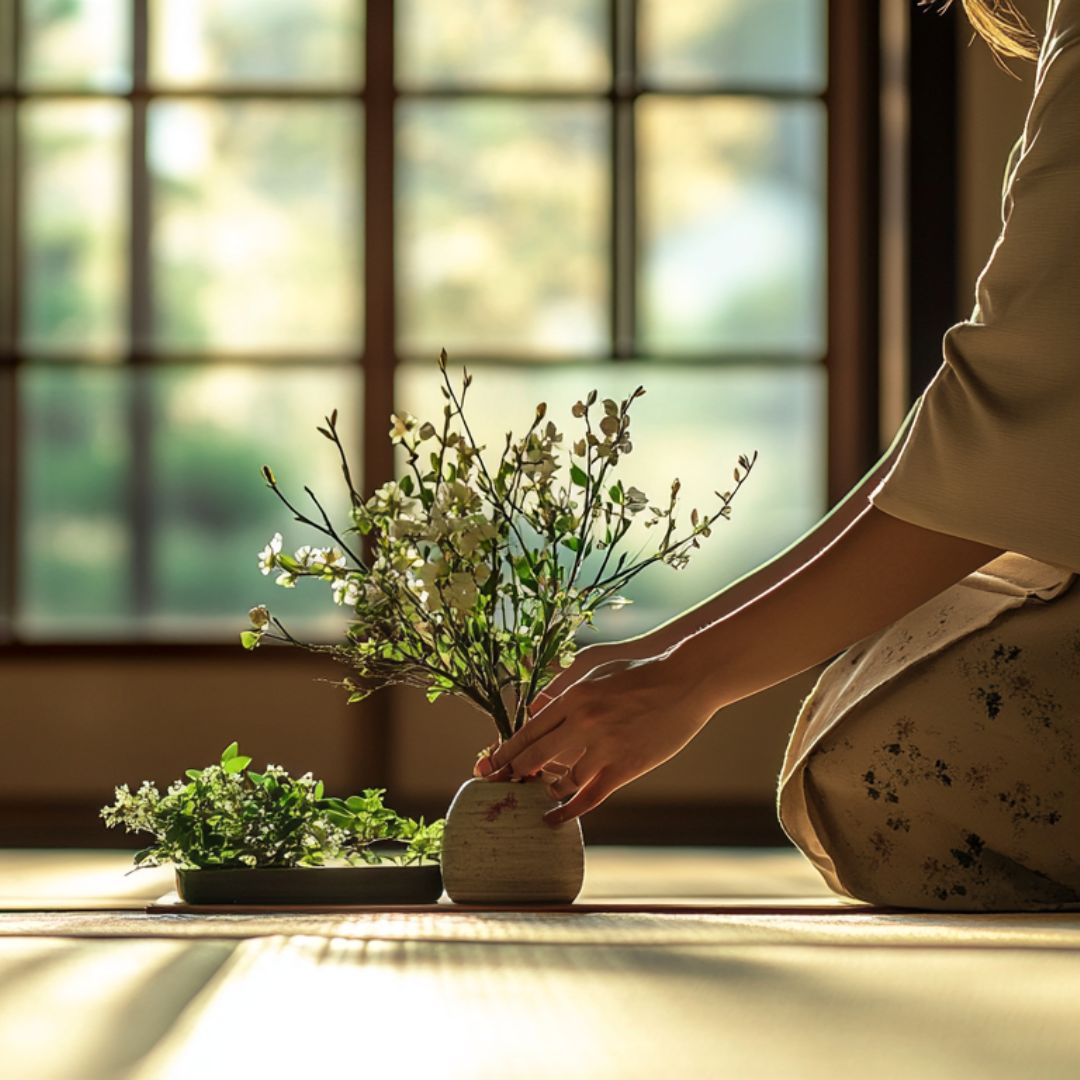 L’art floral japonais : L’Ikebana et l’esthétique du minimalisme dans la composition florale Image
