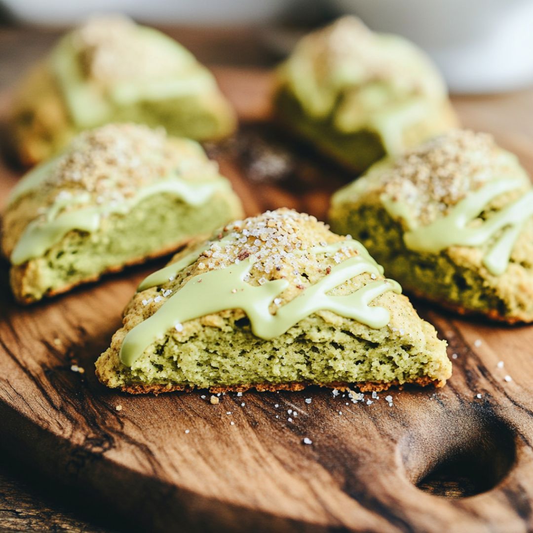 Scones au Matcha avec Glaçage au Thé Vert Image