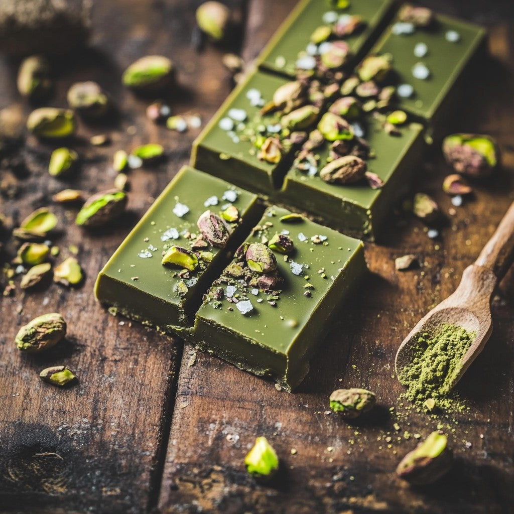 Barres de Chocolat au Matcha Fait Maison