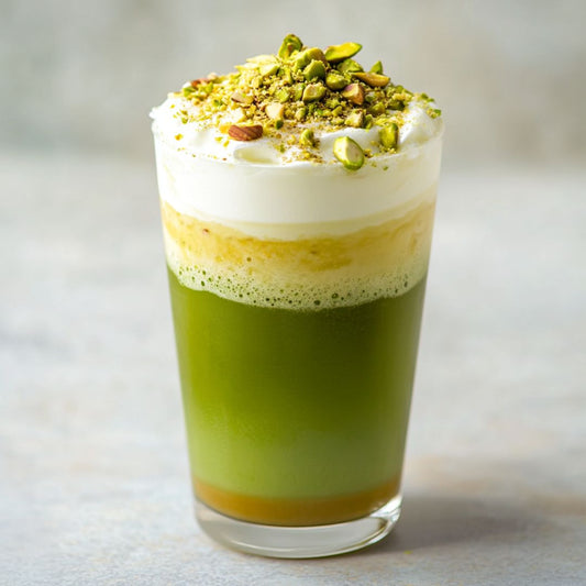 Matcha Latte à la Crème de Pistache : Un équilibre parfait de saveurs