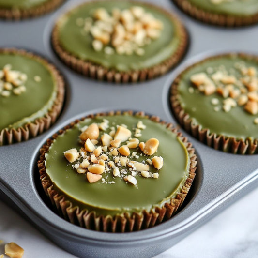 Cups au Beurre de Cacahuète et Matcha sans cuisson