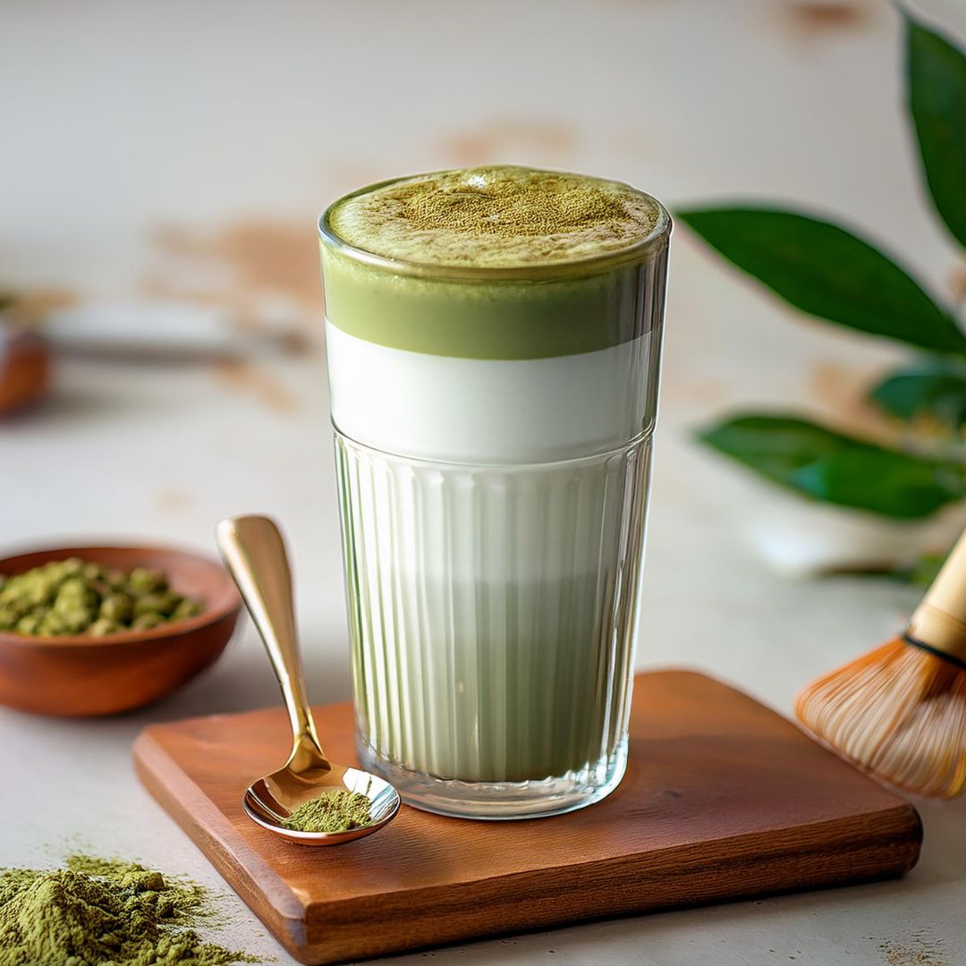 Dalgona Latte au Matcha