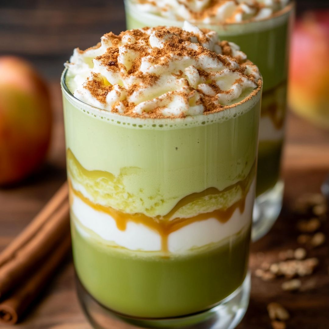 Matcha Latte Pomme Caramel : Un délice réconfortant pour l’automne Image