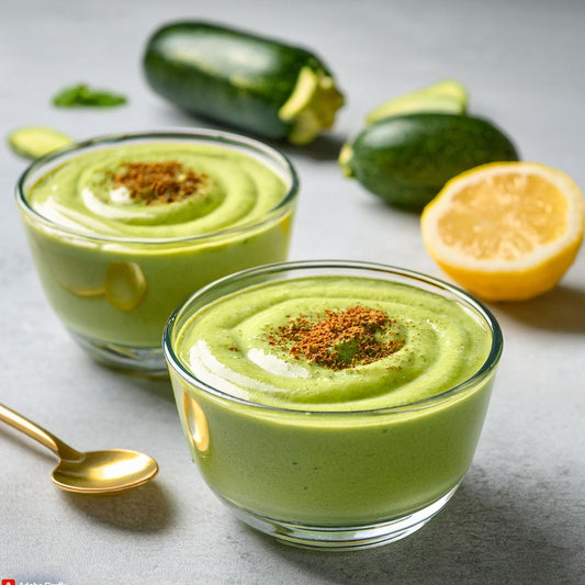 Mousse Citron et Courgette au Matcha