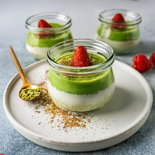 Panna Cotta Vegan à la Noix de Coco et Matcha