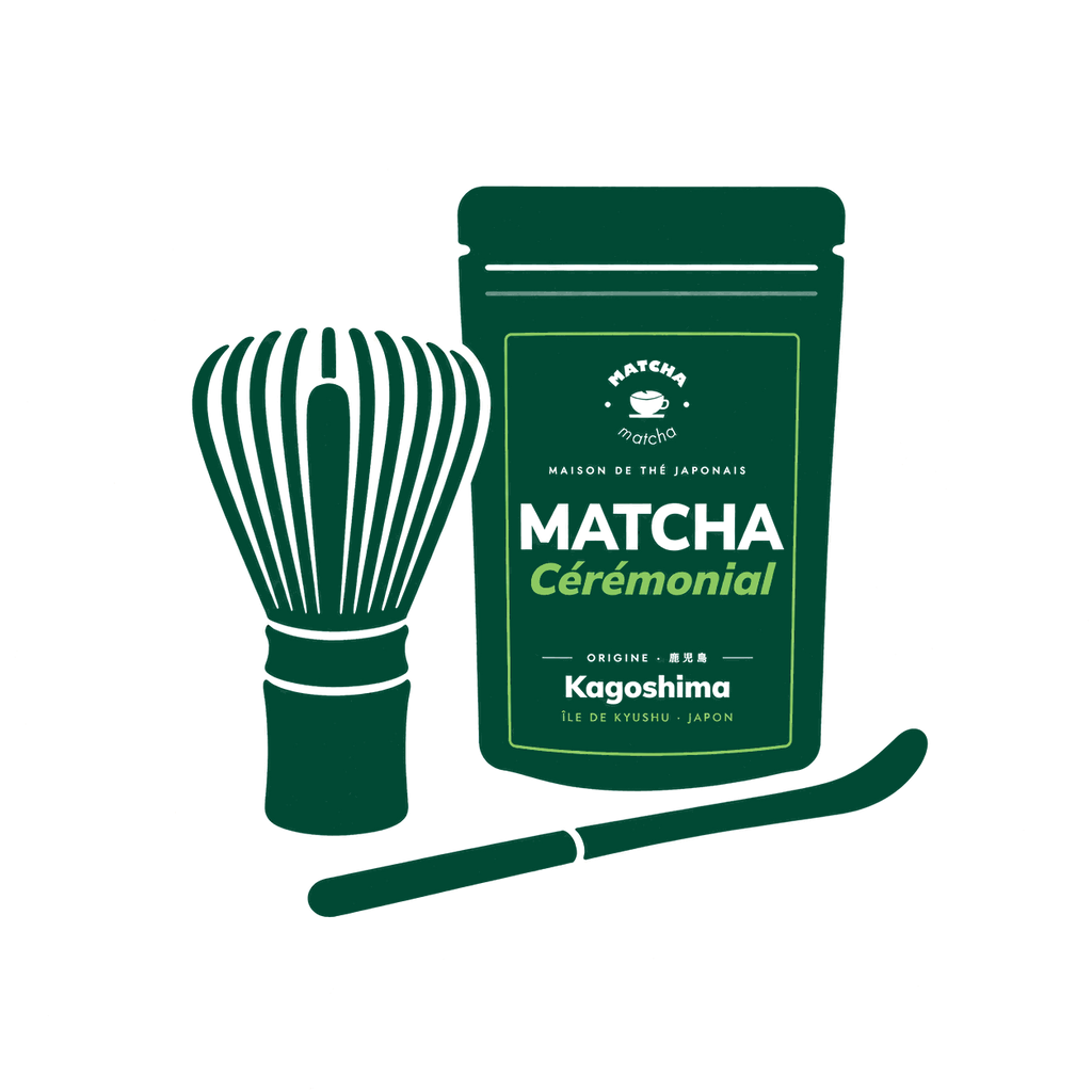 Pack Découverte Matcha Matcha : matcha cérémonie bio 50 g, fouet chasen et cuillère chashaku