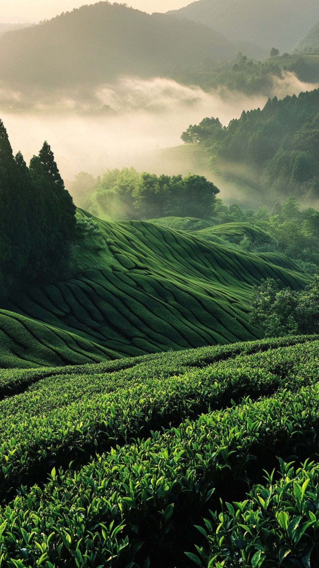 Plantación de té en Kagoshima, Japón, de donde procede nuestro matcha ecológico